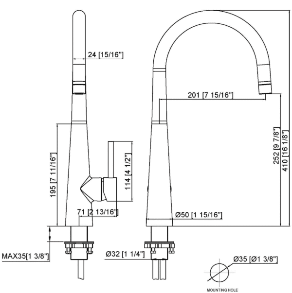 Kitchen Faucet-82H54-CHR