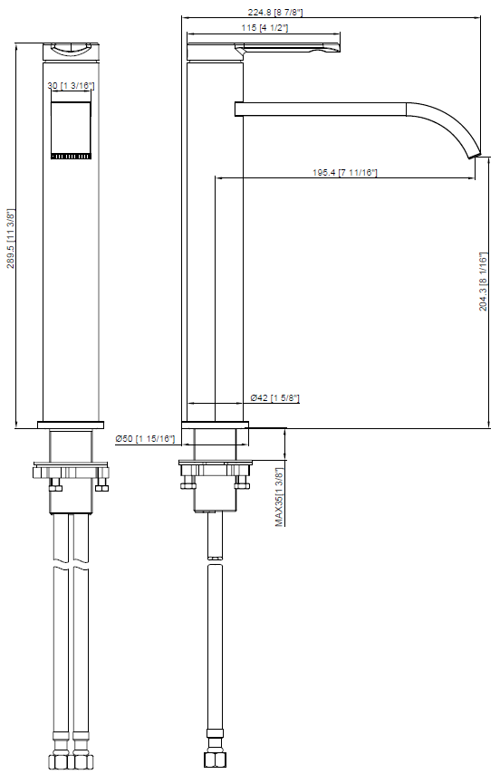 Countertop Faucet-81H73T-CHR
