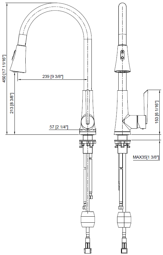 Pull-Out Kitchen Faucet-82H18-CHR