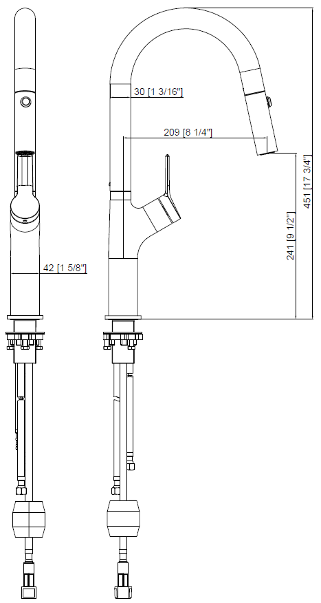 Pull-Out Kitchen Faucet-82H57-CHR