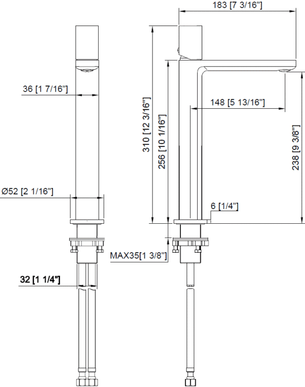 Countertop Faucet-81H75T-CHR