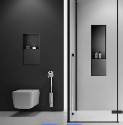 Three Long Wall Niche with Water Ripple Embossed