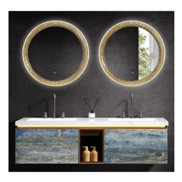 Double Basin Bathroom Vanity and Smart Mirror Set