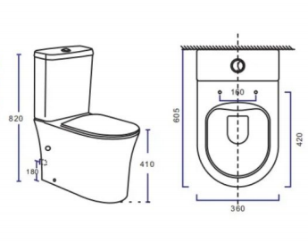 Toilet with WM Certified Dual-Flush System-CL-12373B