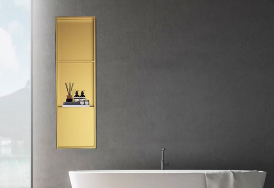 Three Long Wall Niche with Water Ripple Embossed