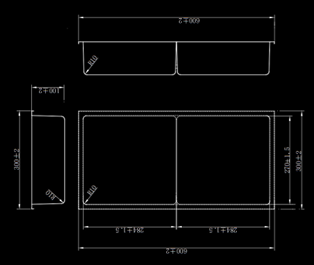 Double Long Wall Niche with Honeycomb Embossing