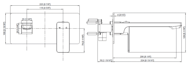 82fcb8841d8a4a2d94c0c2d63ac48252 Wall Mounted Basin Mixer Tap-86H34-CHR