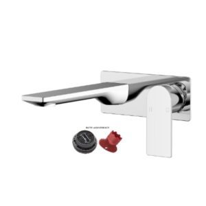 Untitled Artwork Wall Mounted Basin Mixer Tap-86H83-CHR
