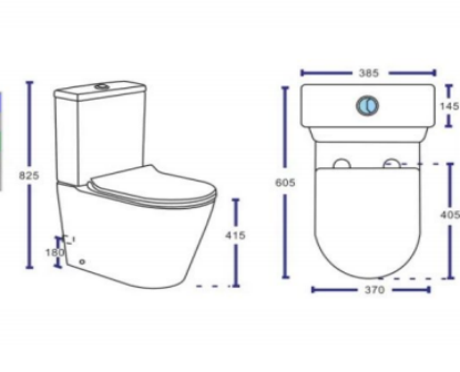 Toilet with WM Certified Dual-Flush System-CL-12276B-1
