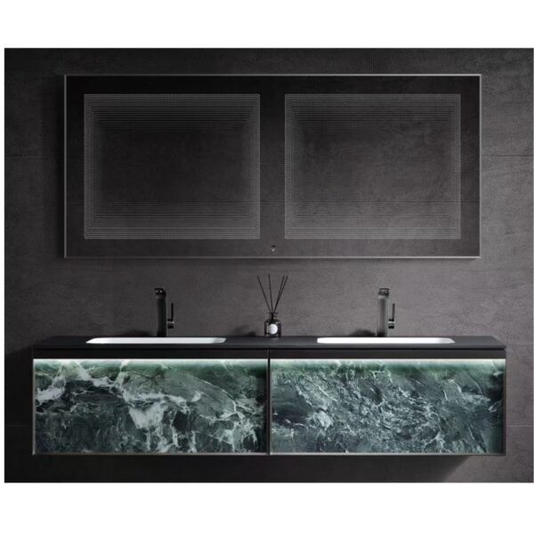 e50b3b668b18f93648a82864ff963c1d Double Basin Bathroom Vanity and Smart Mirror Set